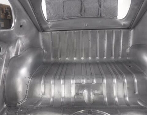 Bare metal car trunk interior shell
